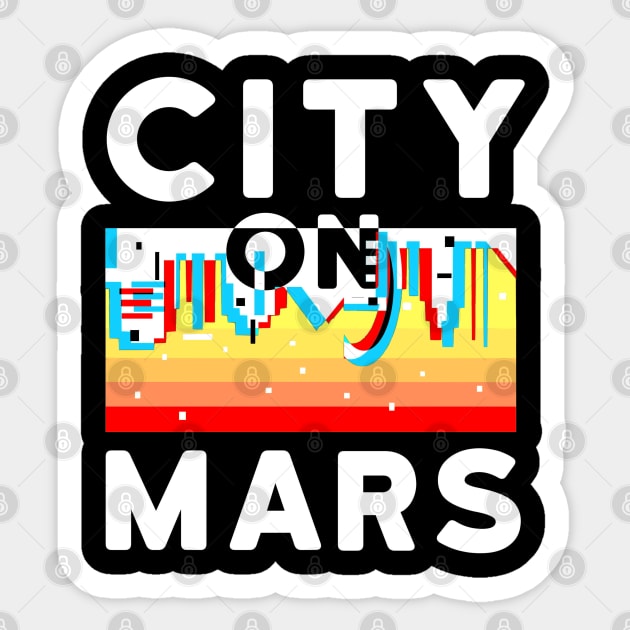 City on Mars Sticker by aktiveaddict